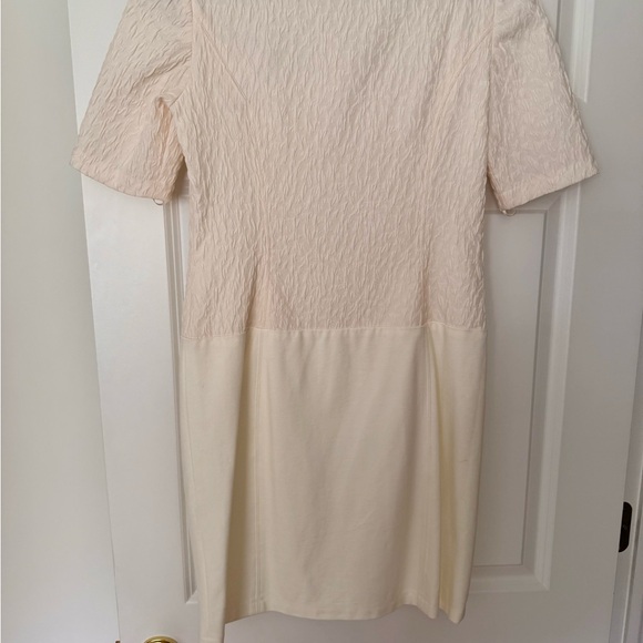 ANN TAYLOR Cream Short Sleeve Dress - Picture 5 of 5